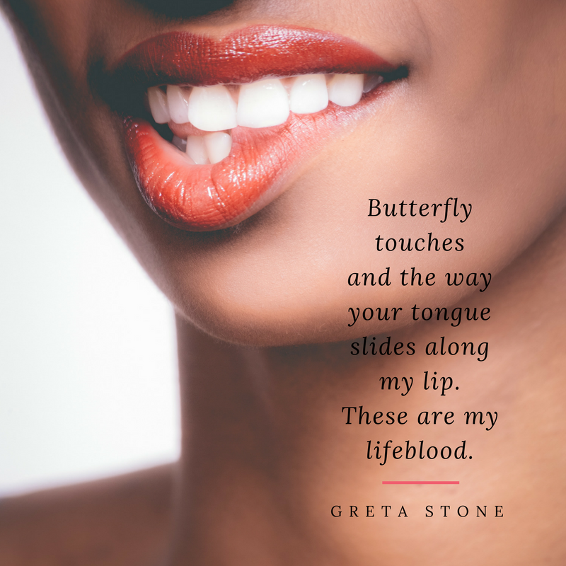 Butterfly touches poem by Greta Stone